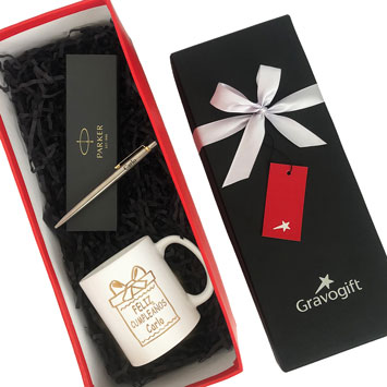 Set box pack kit gift regalo personalizado taza boligrafo